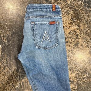 7 For All Mankind Women's Blue Boot Cut Jeans